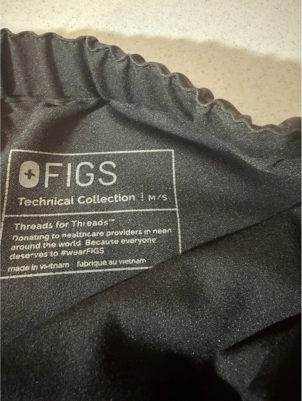 Figs Pisco Scrub Pants Mens Size Medium/ Short PO 2782 Black